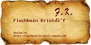 Fischbein Kristóf névjegykártya